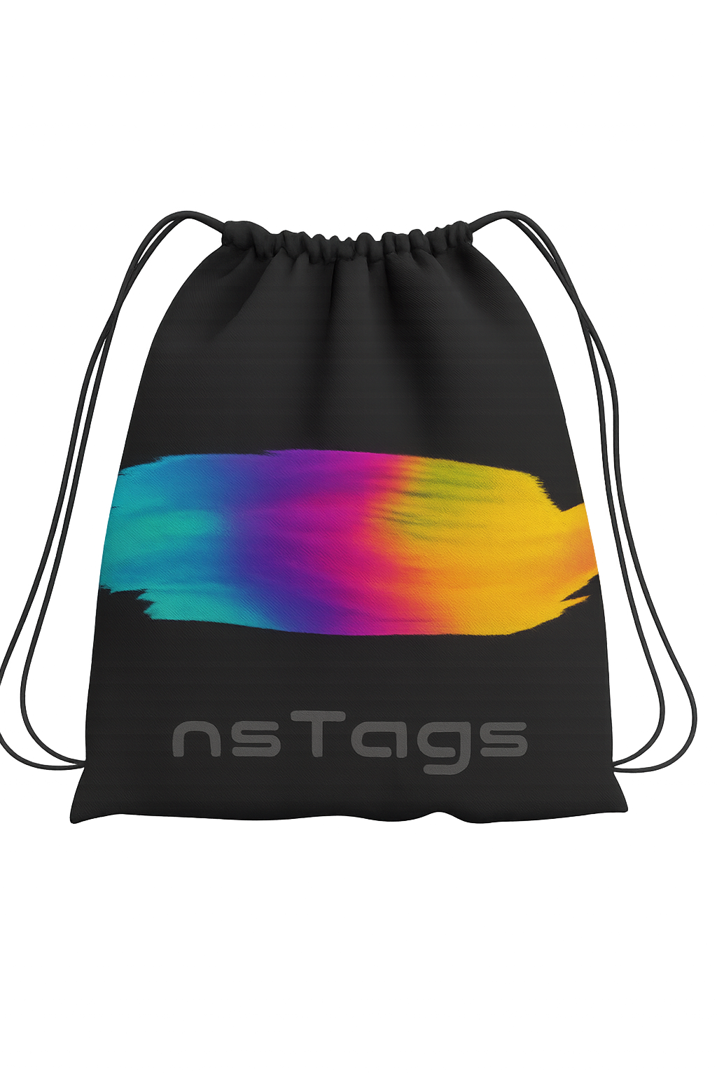 Drawstring Bag - Spectrum Flow (Black)