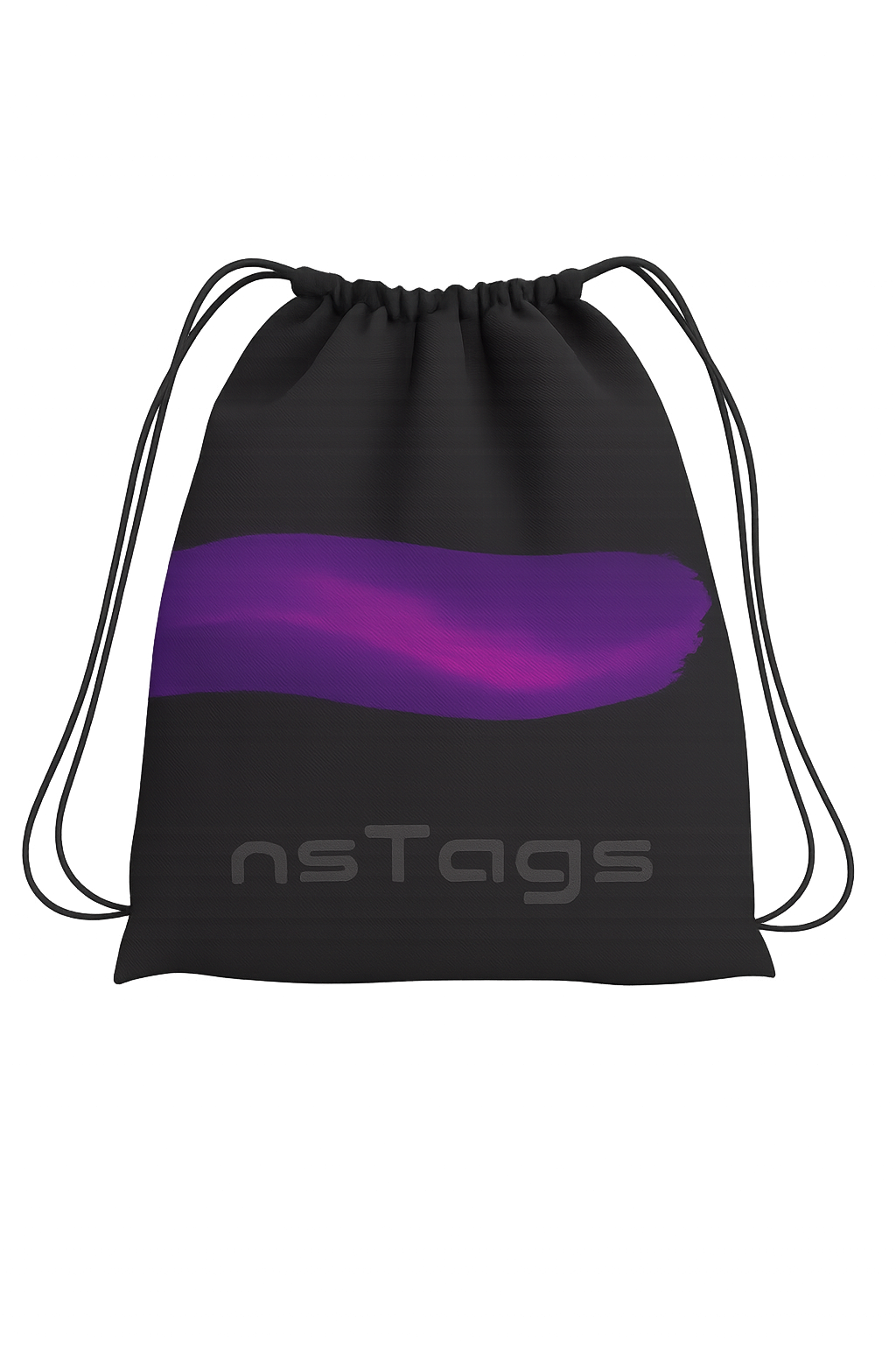 Drawstring Bag - Electric Pulse (Black)